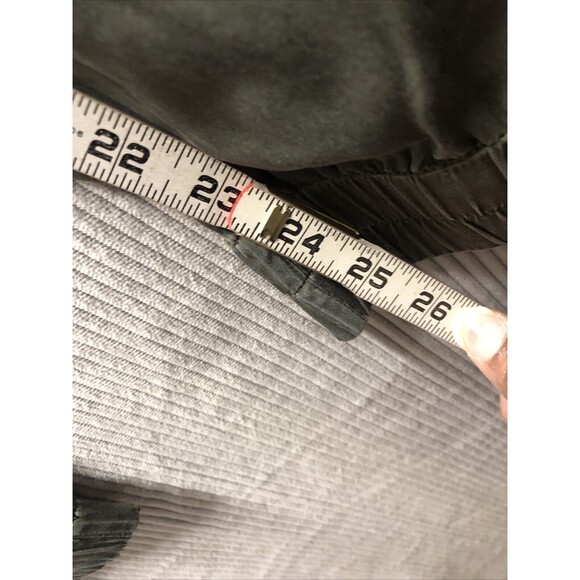 Paige Womens Joggers Size M Army Green Drawstring Zip Pockets 100% Silk - Picture 8 of 16